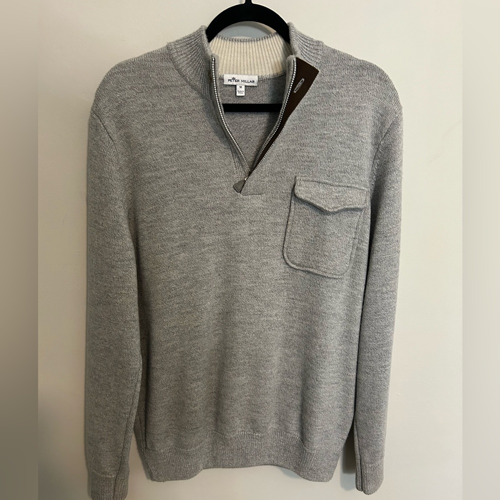 Peter Millar quarter zip sweater - M